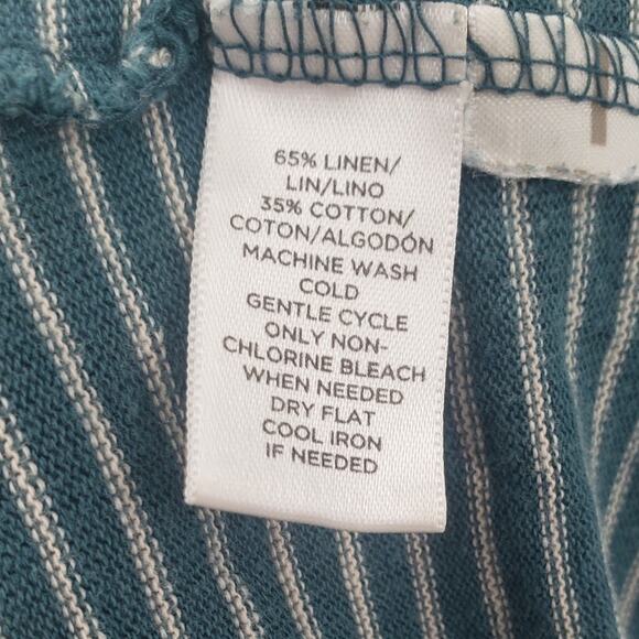 LOU & GREY Striped Linen Blend Spaghetti Strap Dress Womens Size Extra Small XS - Picture 4 of 4